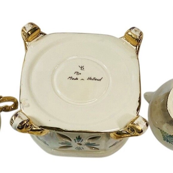 Holland Sugar Creamer  Tea Pot Warmer 5 Piece Set  See Measurements Below - Picture 9 of 11